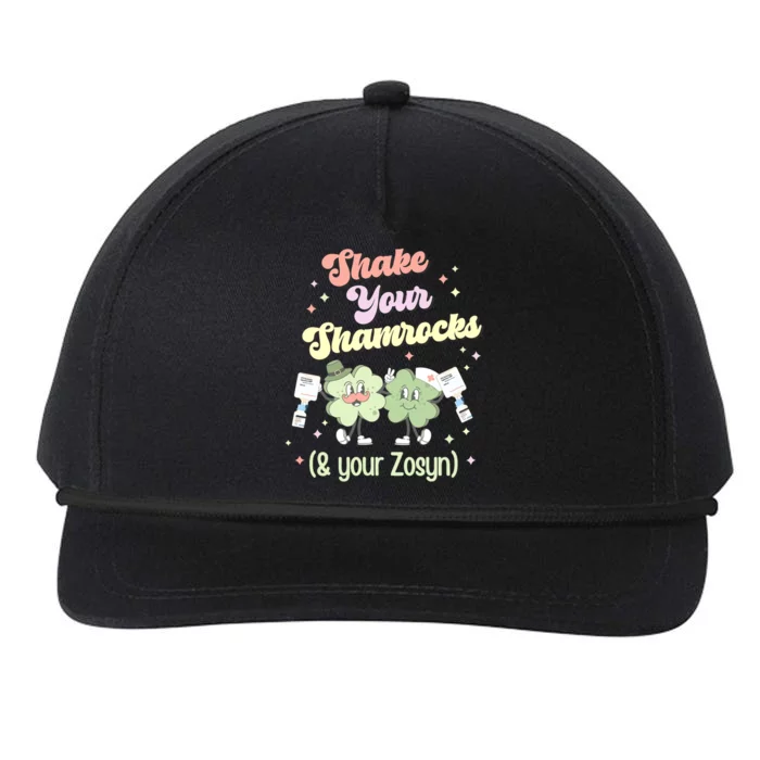 Shake Your Shamrocks Funny Icu Nurse Squad St Patricks Day Gift Snapback Five-Panel Rope Hat