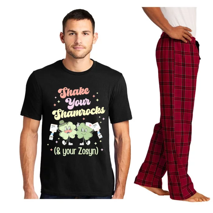 Shake Your Shamrocks Funny Icu Nurse Squad St Patricks Day Gift Pajama Set