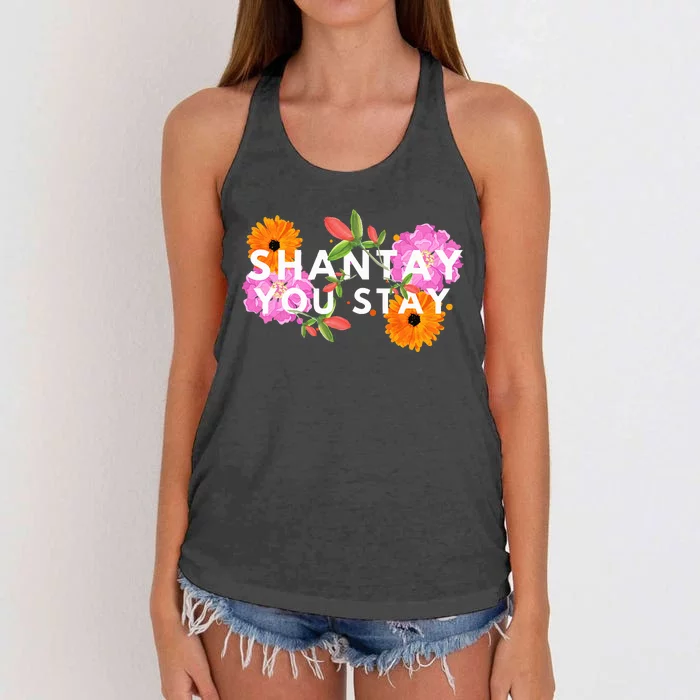 Shantay You Stay Drag Race Drag Queen Drag Lover Women's Knotted Racerback Tank