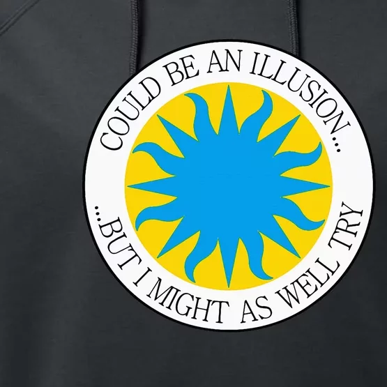 Sky Yellow Sun Blue Performance Fleece Hoodie