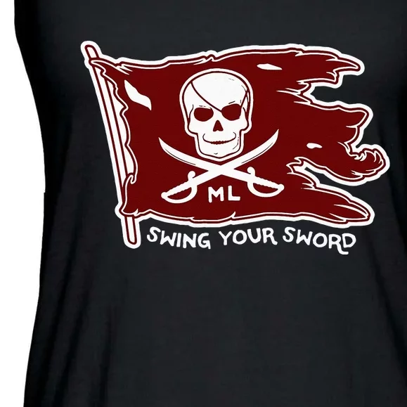 Swing Your Sword Pirate Flag Mississippi Helmet Tribute Ladies Essential Flowy Tank