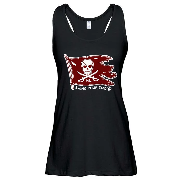 Swing Your Sword Pirate Flag Mississippi Helmet Tribute Ladies Essential Flowy Tank