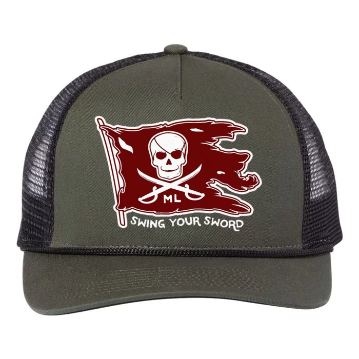 Swing Your Sword Pirate Flag Mississippi Helmet Tribute Retro Rope Trucker Hat Cap