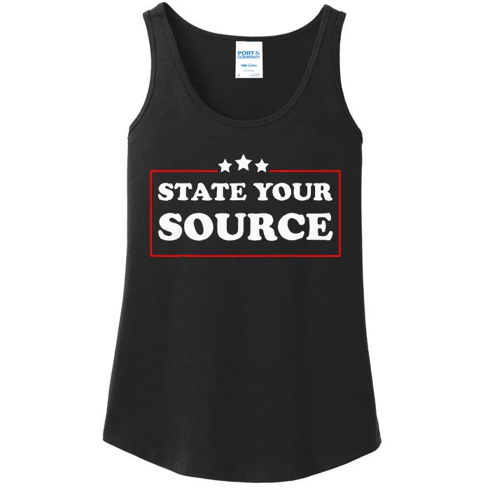 State Your Source Funny Ladies Essential Tank