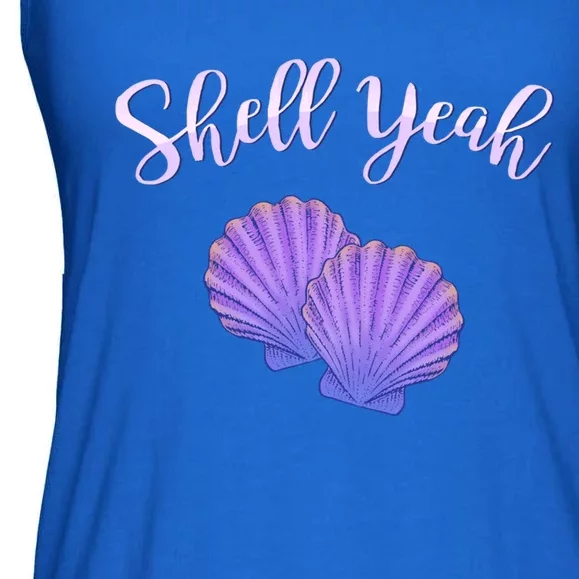 Shell Yeah Summer Vacation Beach Cute Gift Ladies Essential Flowy Tank