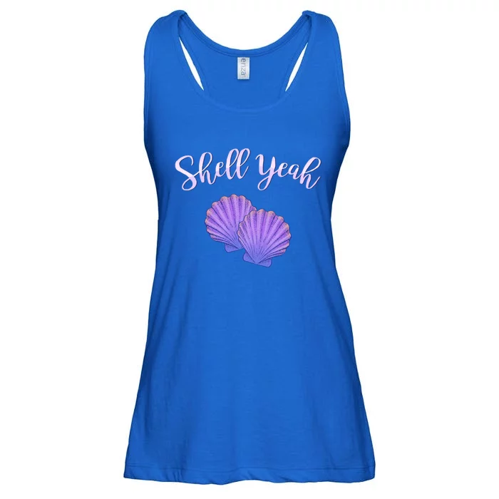 Shell Yeah Summer Vacation Beach Cute Gift Ladies Essential Flowy Tank