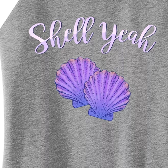 Shell Yeah Summer Vacation Beach Cute Gift Women’s Perfect Tri Rocker Tank