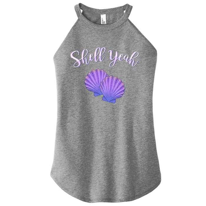 Shell Yeah Summer Vacation Beach Cute Gift Women’s Perfect Tri Rocker Tank