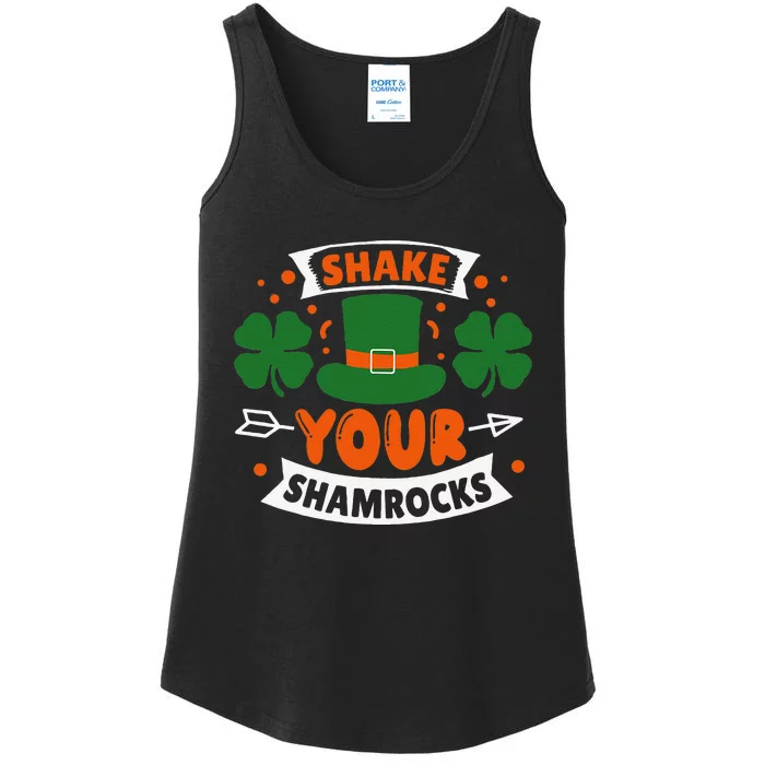 Shake Your Shamrocks St Patricks Day Ladies Essential Tank