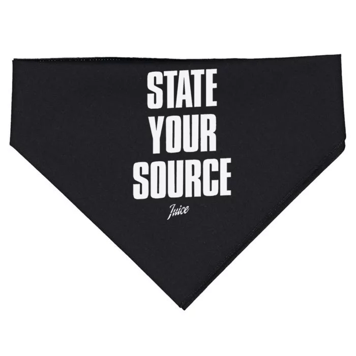 State Your Source Funny Quote Design USA-Made Doggie Bandana