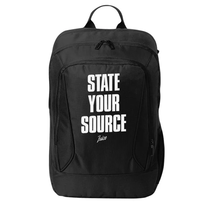 State Your Source Funny Quote Design City Backpack