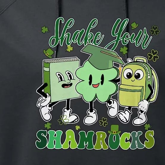 Shake Your Shamrocks St Patricks Day Teacher Performance Fleece Hoodie