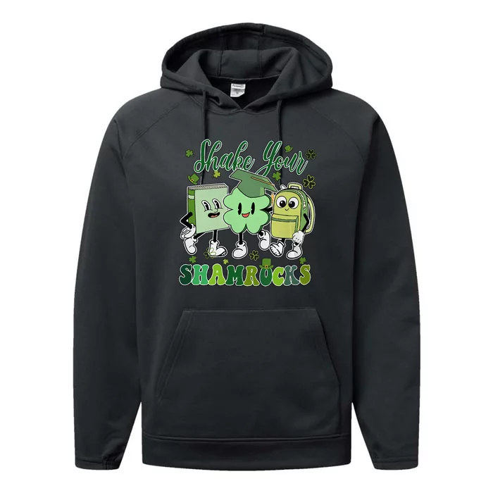 Shake Your Shamrocks St Patricks Day Teacher Performance Fleece Hoodie