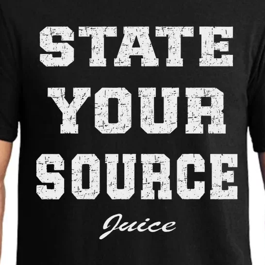 State Your Source Juice Retro Design Pajama Set