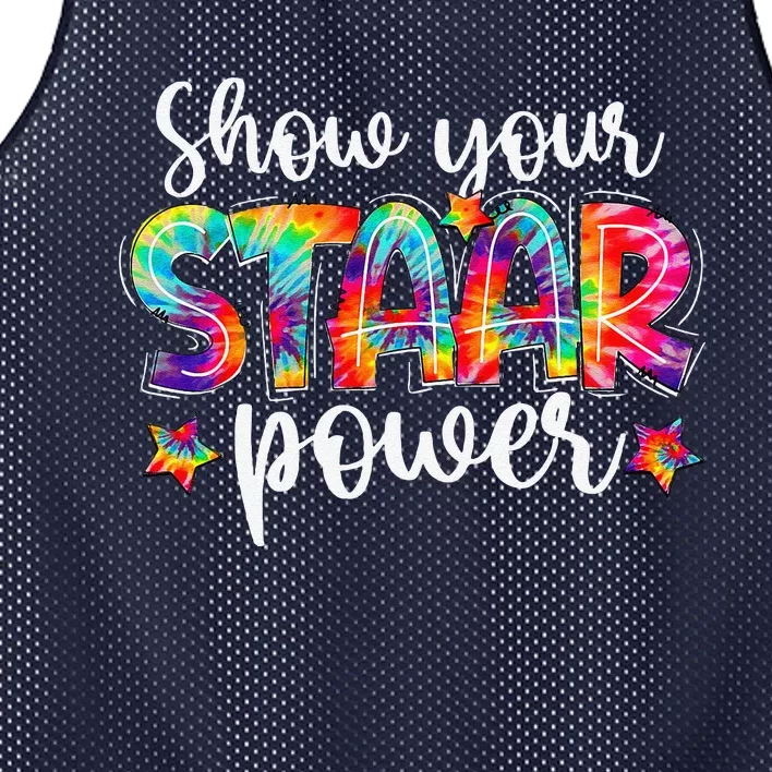 Show Your Staar Power Tie Dye Teacher Testing Exam Test Day Mesh Reversible Basketball Jersey Tank