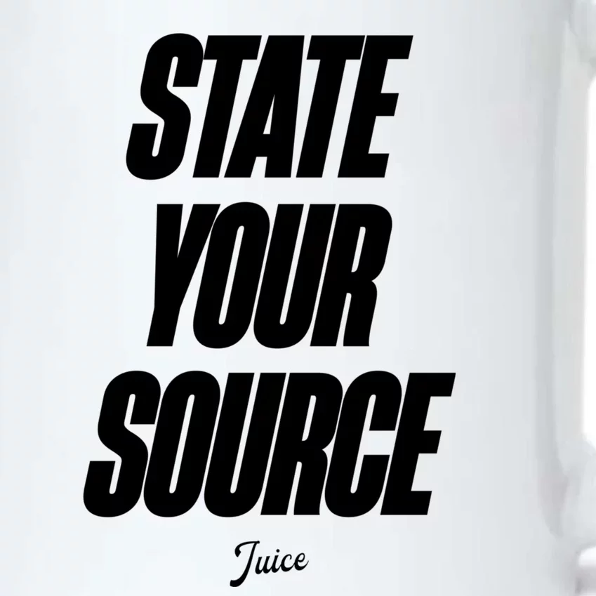 State Your Source Black Color Changing Mug