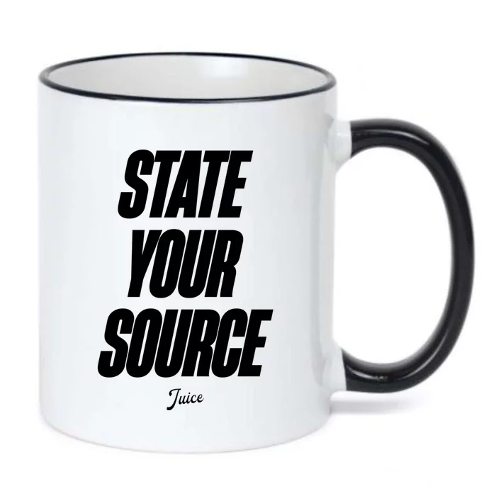 State Your Source Black Color Changing Mug