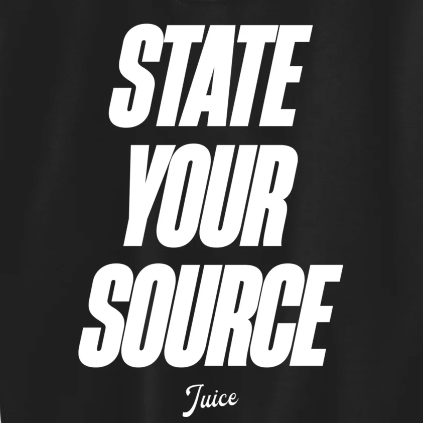 State Your Source Kids Sweatshirt