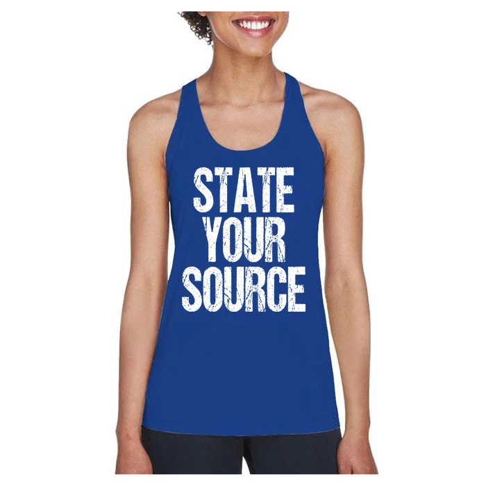 State Your Source Women's Racerback Tank