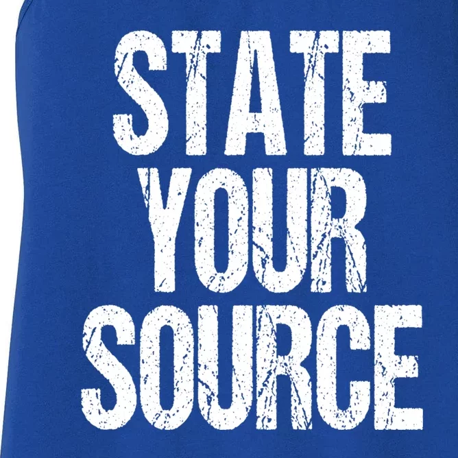 State Your Source Women's Racerback Tank