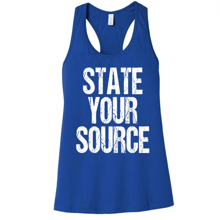 State Your Source Women's Racerback Tank