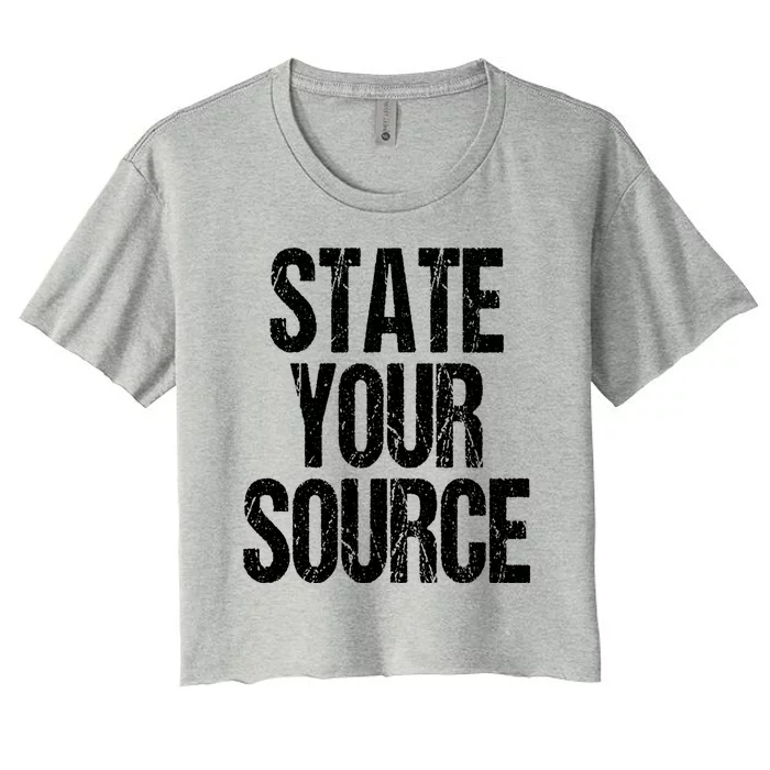 State Your Source Women's Crop Top Tee