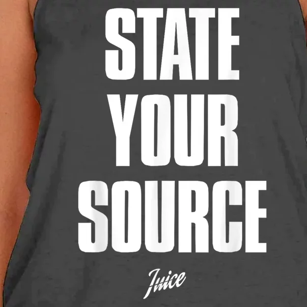 State Your Source Women's Knotted Racerback Tank