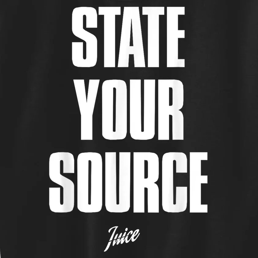 State Your Source Kids Sweatshirt