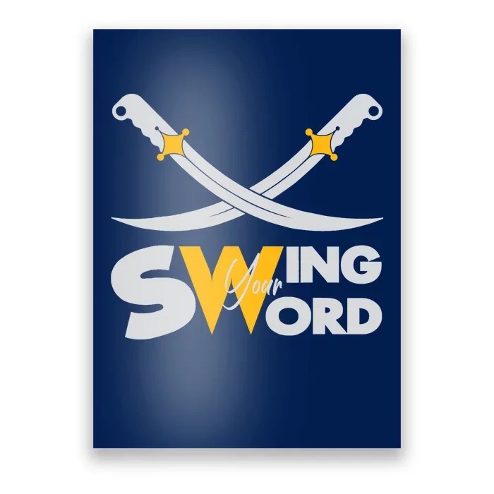 Swing Your Sword American Football Tee, USA Swing Your Sword Poster