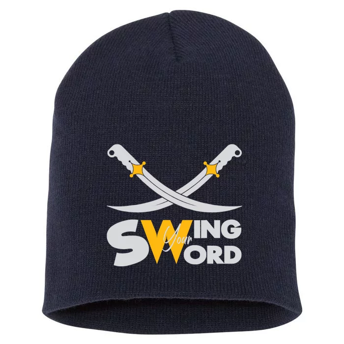 Swing Your Sword American Football Tee, USA Swing Your Sword Short Acrylic Beanie