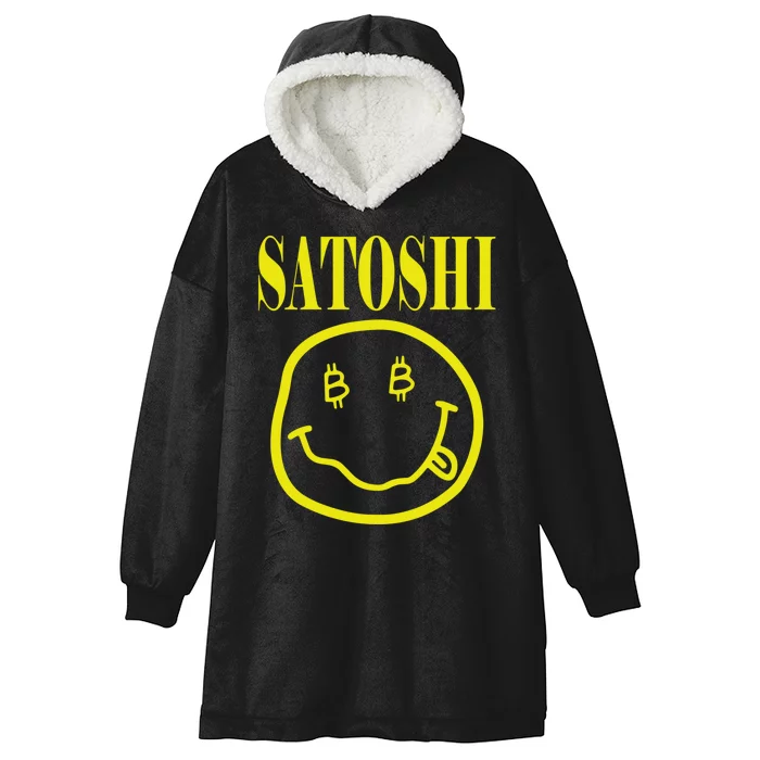 Satoshi Yellow Smiley Face Hooded Wearable Blanket