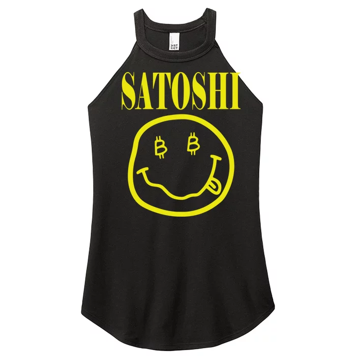 Satoshi Yellow Smiley Face Women’s Perfect Tri Rocker Tank