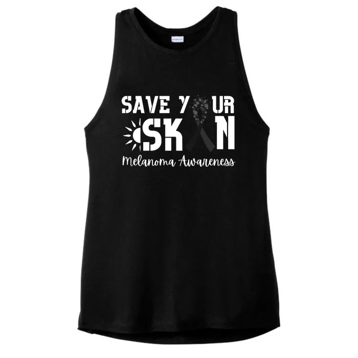 Save Your Skin Melanoma Awareness Ladies Tri-Blend Wicking Tank