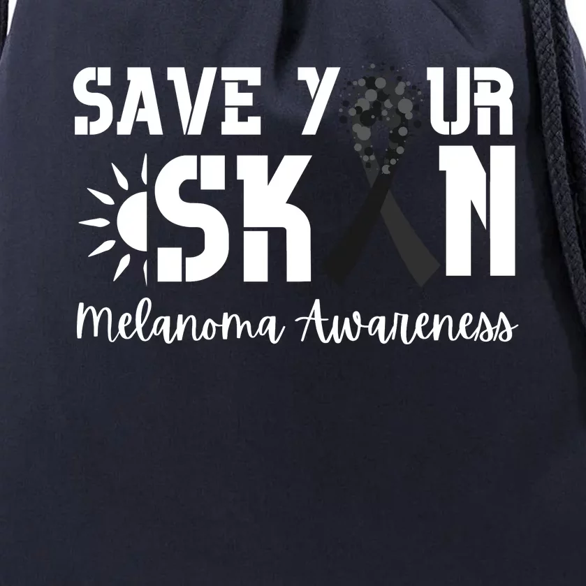 Save Your Skin Melanoma Awareness Drawstring Bag