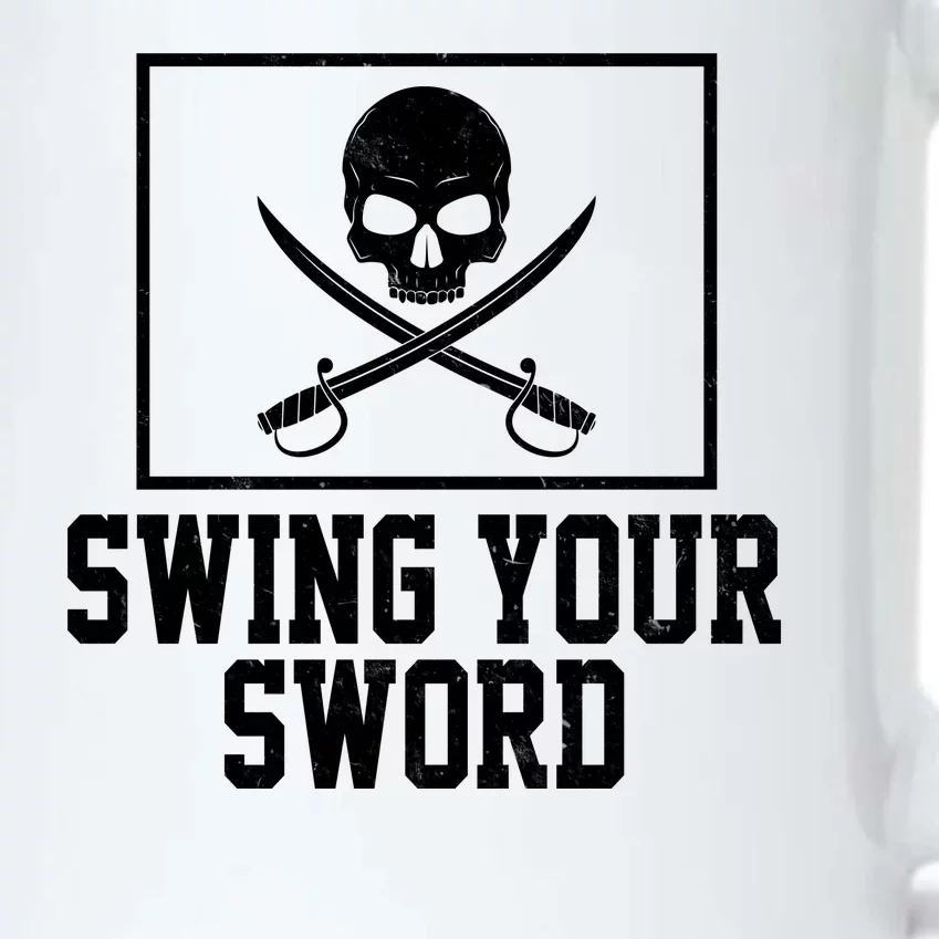 Swing Your Sword Pirate Skull And Swords Black Color Changing Mug