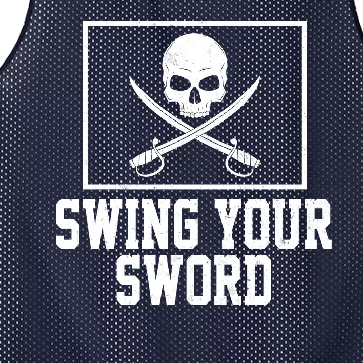 Swing Your Sword Pirate Skull And Swords Mesh Reversible Basketball Jersey Tank