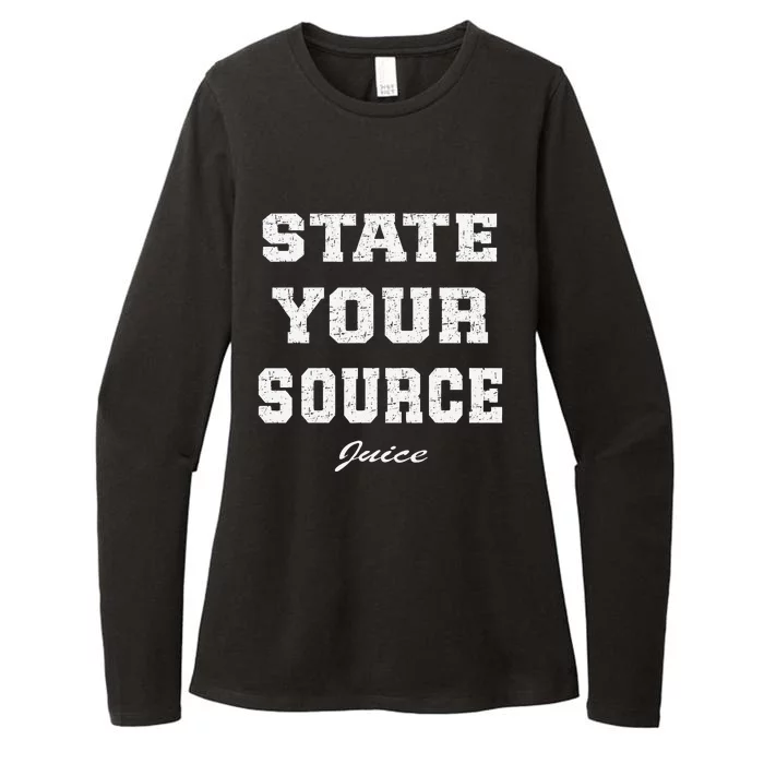 State Your Source Juice Vintage Womens CVC Long Sleeve Shirt