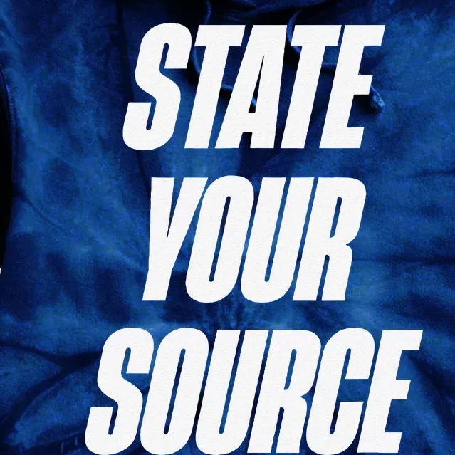 State Your Source Tie Dye Hoodie