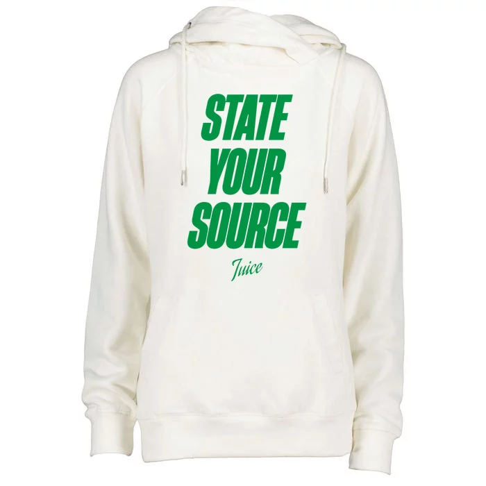 State Your Source Womens Funnel Neck Pullover Hood