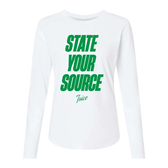 State Your Source Womens Cotton Relaxed Long Sleeve T-Shirt