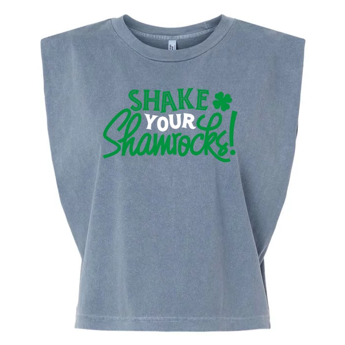 Shake Your Shamrocks Funny St Patricks Day Garment-Dyed Women's Muscle Tee