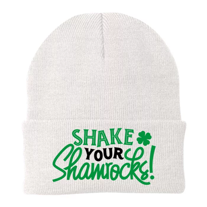 Shake Your Shamrocks Funny St Patricks Day Knit Cap Winter Beanie