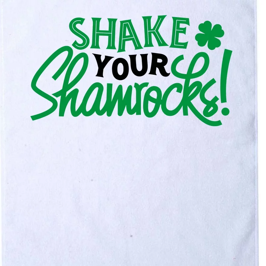 Shake Your Shamrocks Funny St Patricks Day Platinum Collection Golf Towel