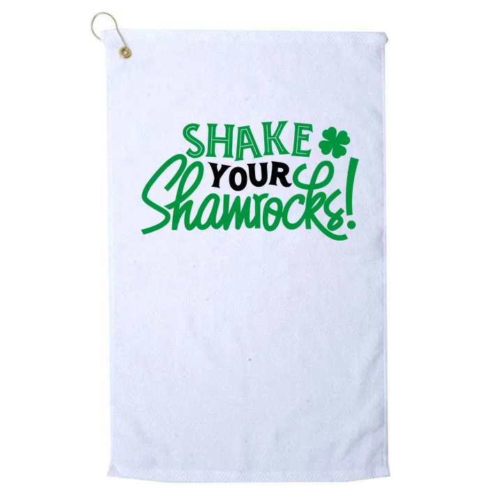 Shake Your Shamrocks Funny St Patricks Day Platinum Collection Golf Towel