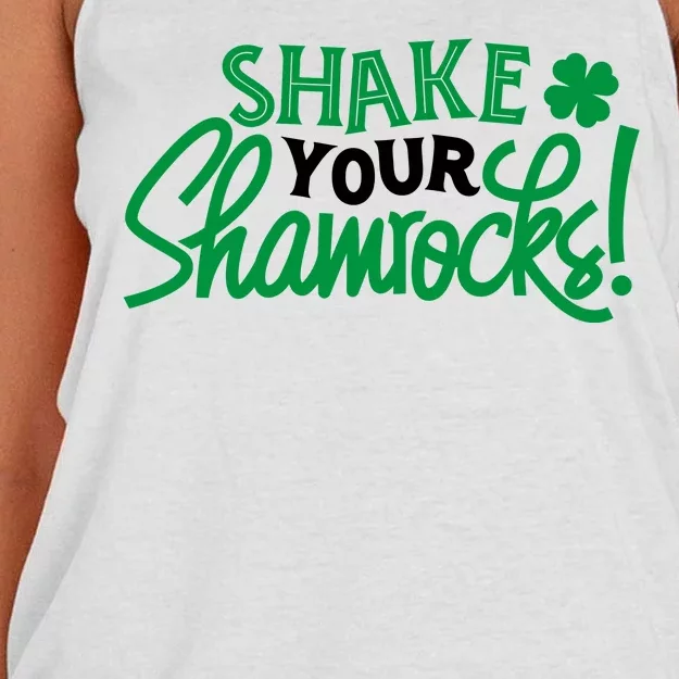 Shake Your Shamrocks Funny St Patricks Day Women's Knotted Racerback Tank