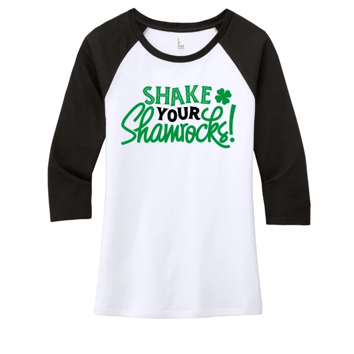 Shake Your Shamrocks Funny St Patricks Day Women's Tri-Blend 3/4-Sleeve Raglan Shirt