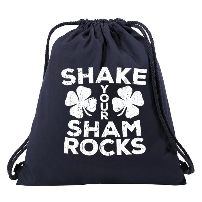 Shake Your Shamrocks Funny St Patrick's Day Drawstring Bag