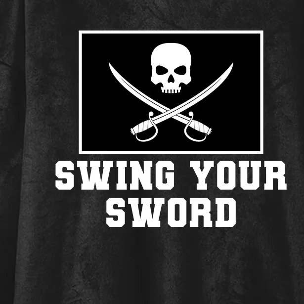 Swing Your Sword Skull Crossbones Mississippi Hooded Wearable Blanket