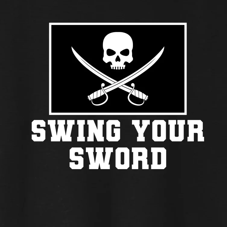 Swing Your Sword Skull Crossbones Mississippi Women's Crop Top Tee