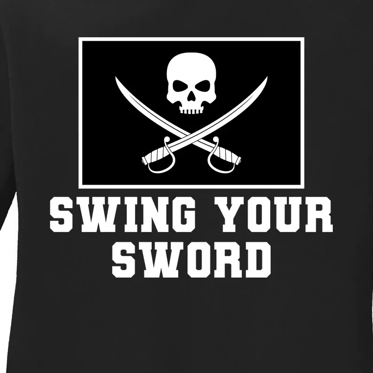 Swing Your Sword Skull Crossbones Mississippi Ladies Long Sleeve Shirt